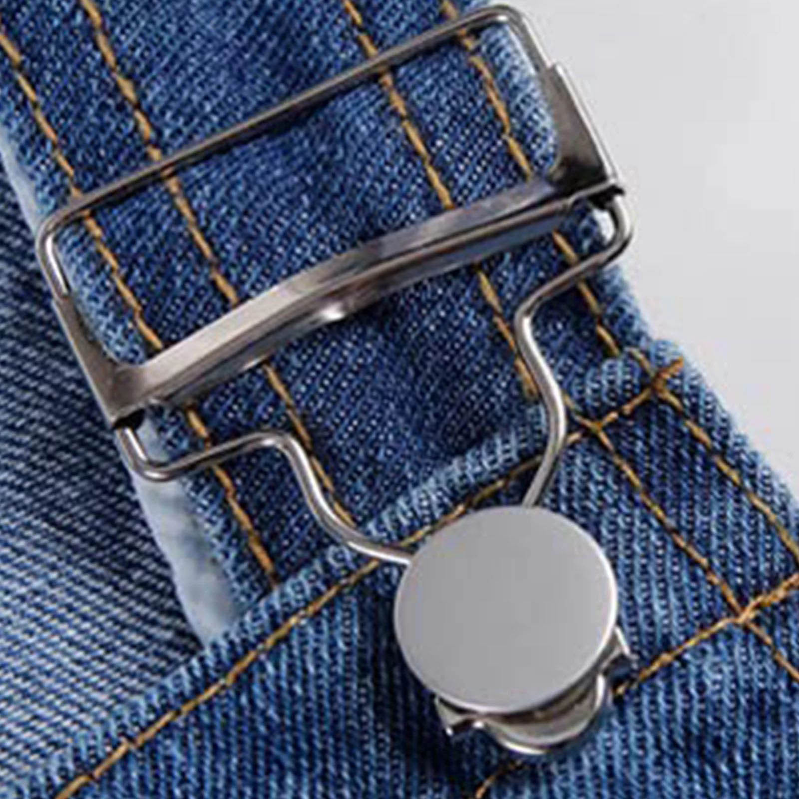 thumbnail image 5 of Mono informal de verano de denim para mujer con pierna recta - Poliéster, bolsillos, tirantes ajustables - S-XXL, 5 of 7